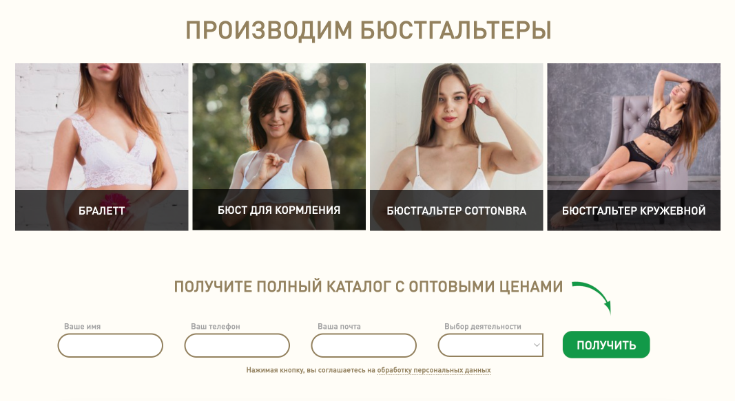 Комплексный маркетинг с нуля для бренда женского белья — 85 заявок с сайта — артефакт 4 из 5