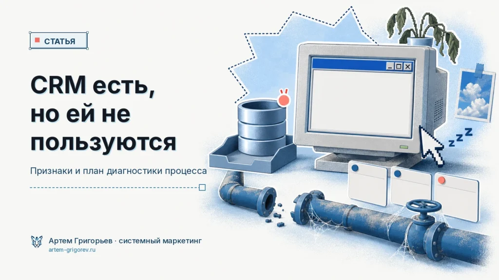 CRM есть, но ей не пользуются: диагностика рабочего процесса